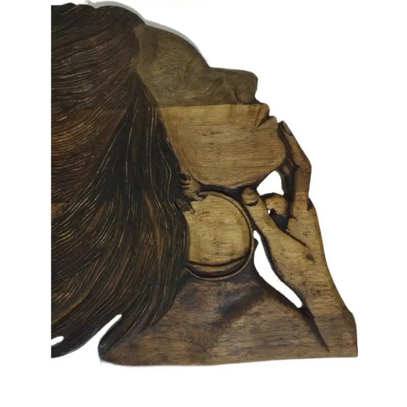 دیوارکوب منبت کاری مدل دختری در باد