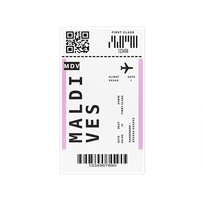 استیکر لپ تاپ ماسا دیزاین طرح maldives مدل STK1671