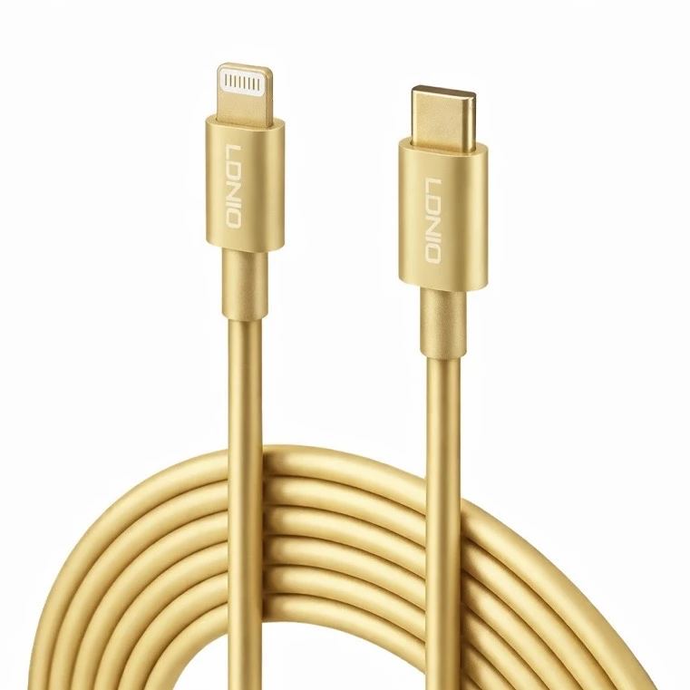 کابل تبدیل USB-C به لایتنینگ الدینو مدل 13pro max طول 1 متر