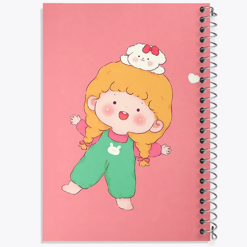 دفتر مشق 100 برگ خندالو طرح دخترانه کیوت کد N3919