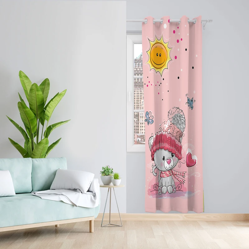 پرده مدل گربه پانچی کد 982 سایز 140x280 سانتی متر