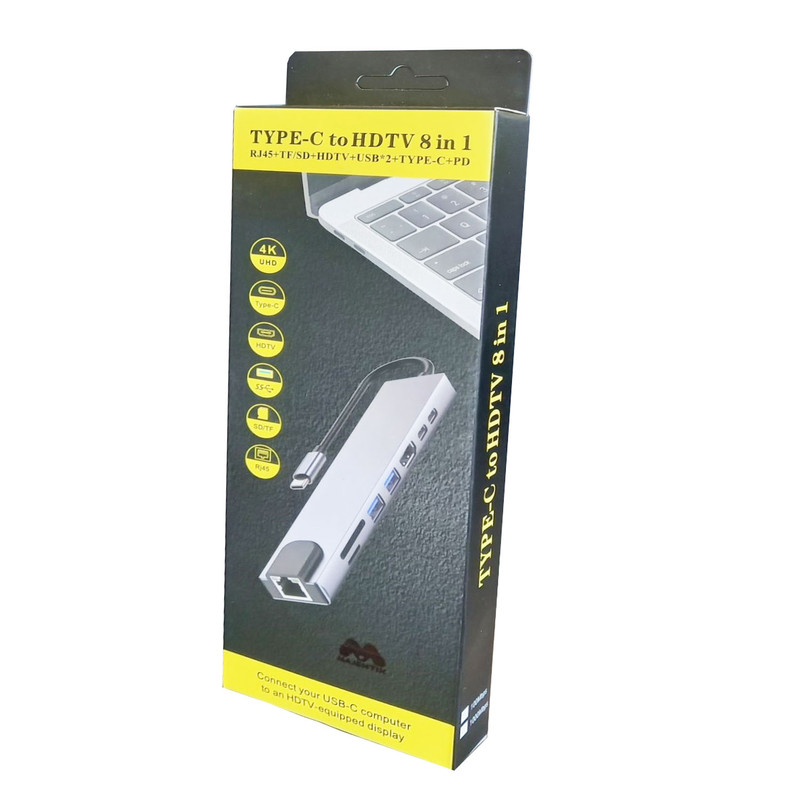 هاب 8 پورت USB-C مجنتیک مدل CHD8