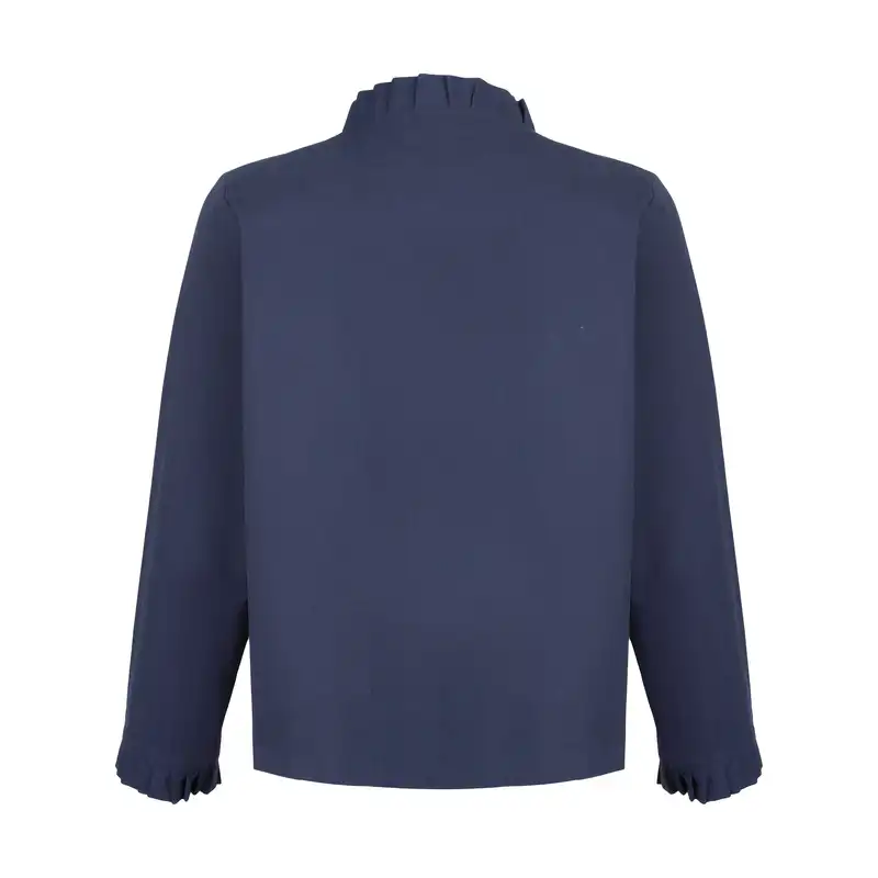 کت زنانه افراتین کد 9578 مدل چیندار رنگ سرمه ای