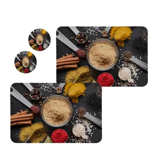 زیربشقابی طرح ادویه کد 8309 مجموعه 2 عددی همراه زیر لیوانی