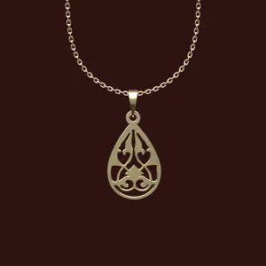 گردنبند طلا 18 عیار زنانه مدوپد مدل هندسی کد X2-1-1035