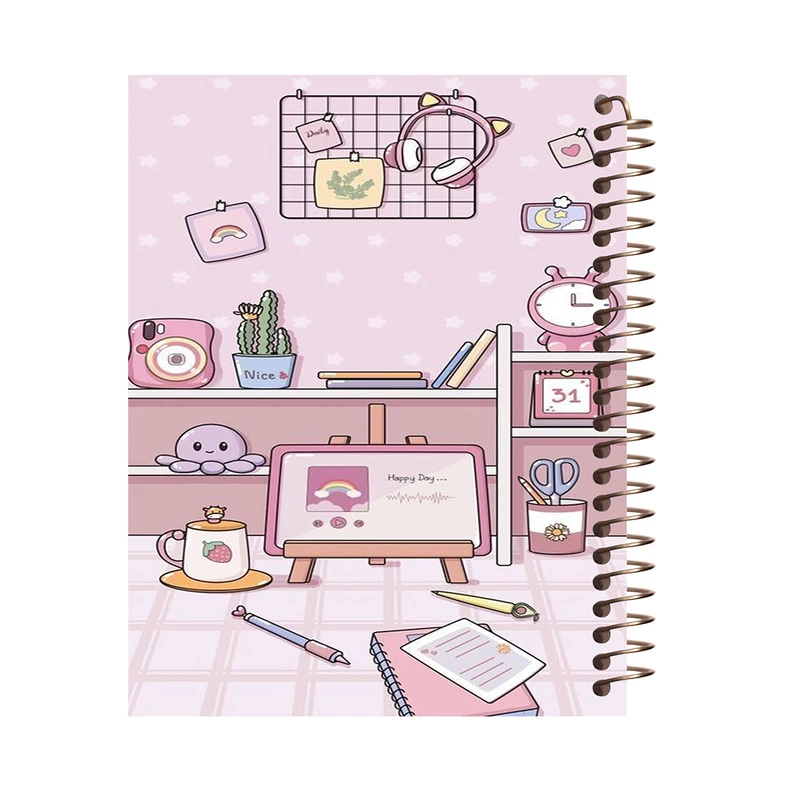 دفتر مشق 80 برگ طرح دخترانه مدل فانتزی کد J534