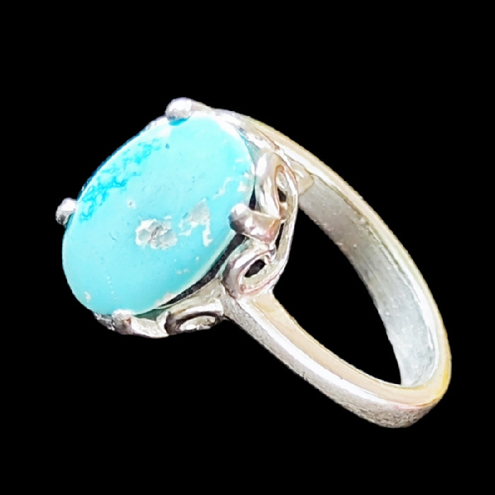 انگشتر نقره زنانه مدل فیروزه نیشابور کد 330