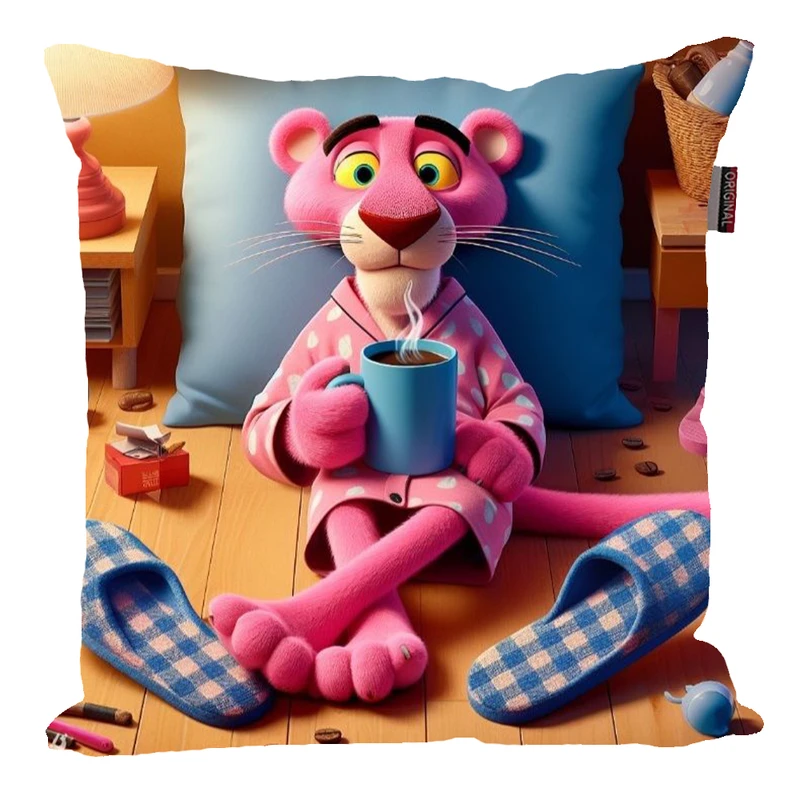 کوسن پاد آفرین مدل پلنگ صورتی کد 3309