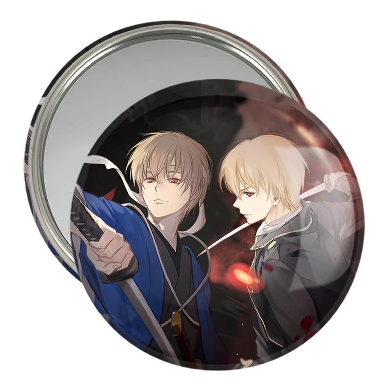 آینه جیبی خندالو مدل اوکیتو و سوباتو انیمه گینتاما  کد 12956