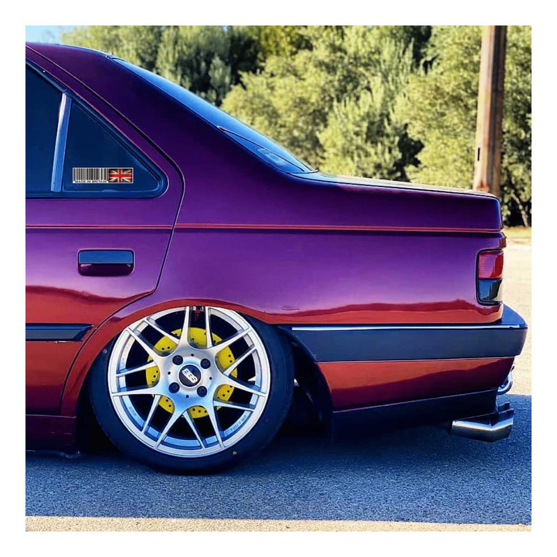 برچسب بدنه خودرو رایسان طرح بارکد مدل آلمان کد SL015 بسته دو عددی