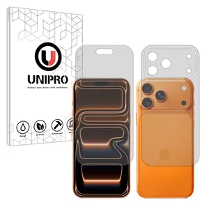 Unipro Star 4 model transparent screen protector suitable for Apple iPhone 17 Pro Max Mobile phone along with the back protector