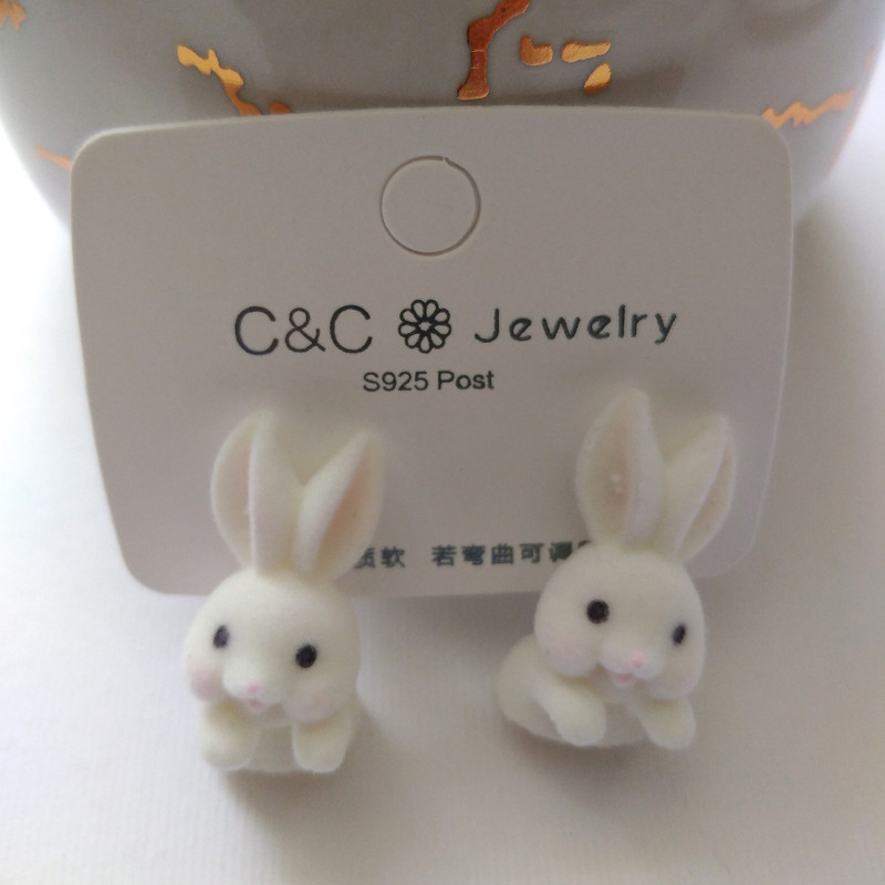 گوشواره دخترانه مدل عروسکی خرگوشی کد CR3