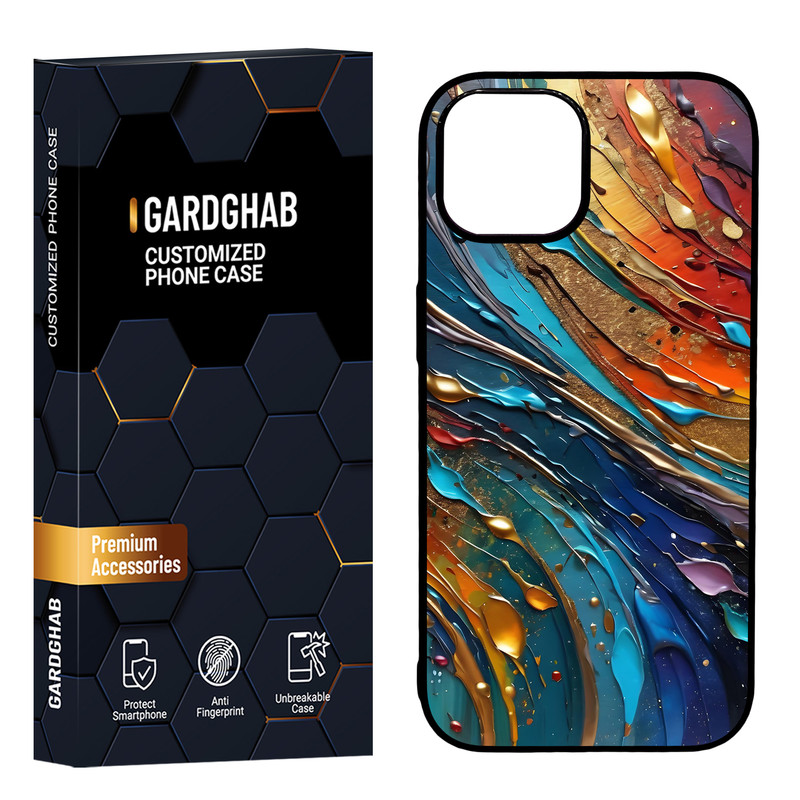 کاور گارد قاب مدل دور ژله ای پشت گلس ساده مناسب برای گوشی موبایل اپل iPhone 15 