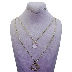 گردنبند دخترانه مدل کیتی طرح پیشی کد m0345