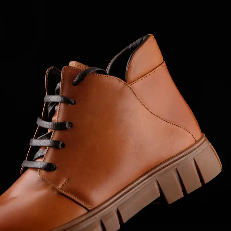 نیم بوت زنانه چرم یلسان مدل آلما کد ASL-ALM-610-GN