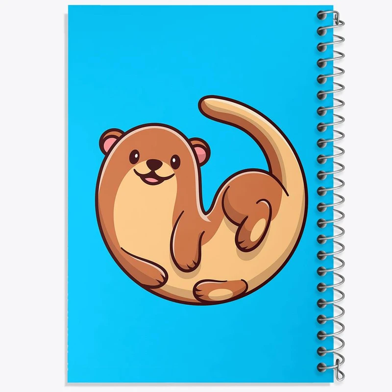 دفتر شطرنجی 50 برگ خندالو طرح حیوانات بامزه سمور کد 29646