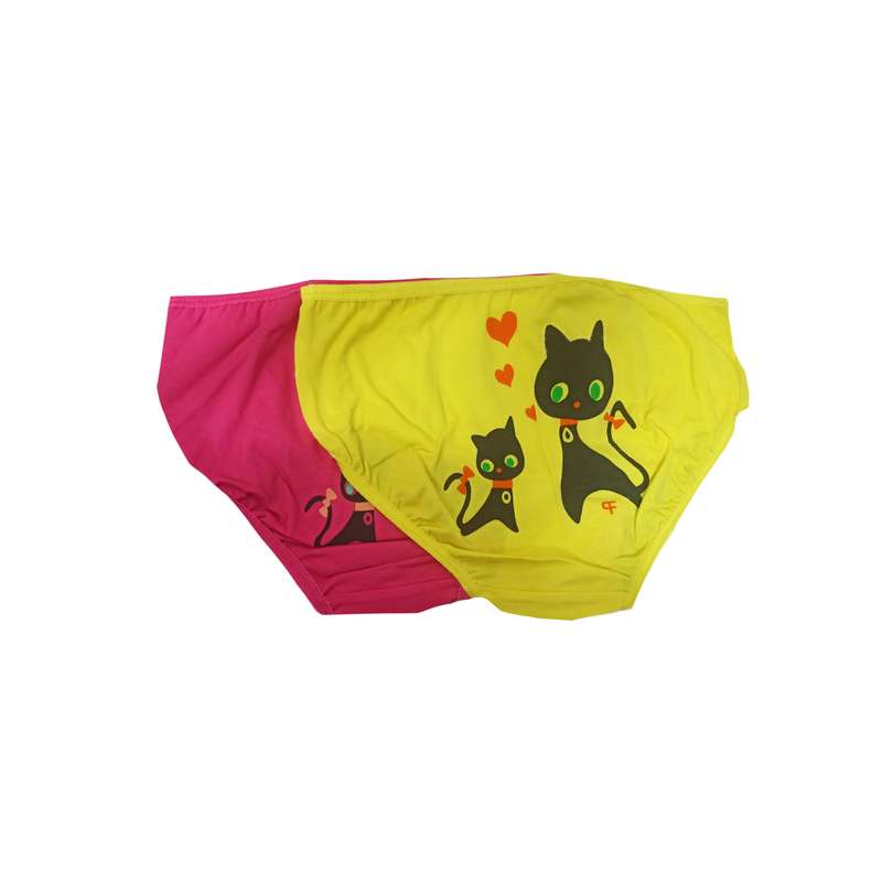 شورت دخترانه مدل گربه کد 081 مجموعه 2 عددی