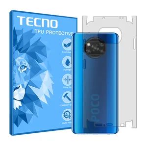 Tecno brand shockproof clear back protector glass for Xiaomi Poco X3