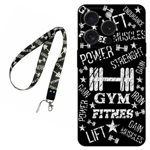 Megafone Gym 0010 Cover For Apple iPhone 15 Pro Max Mobile Neckband