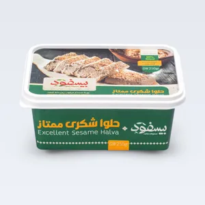 حلوا شکری ممتاز با تزیین کنجد بیسفود - 250 گرم