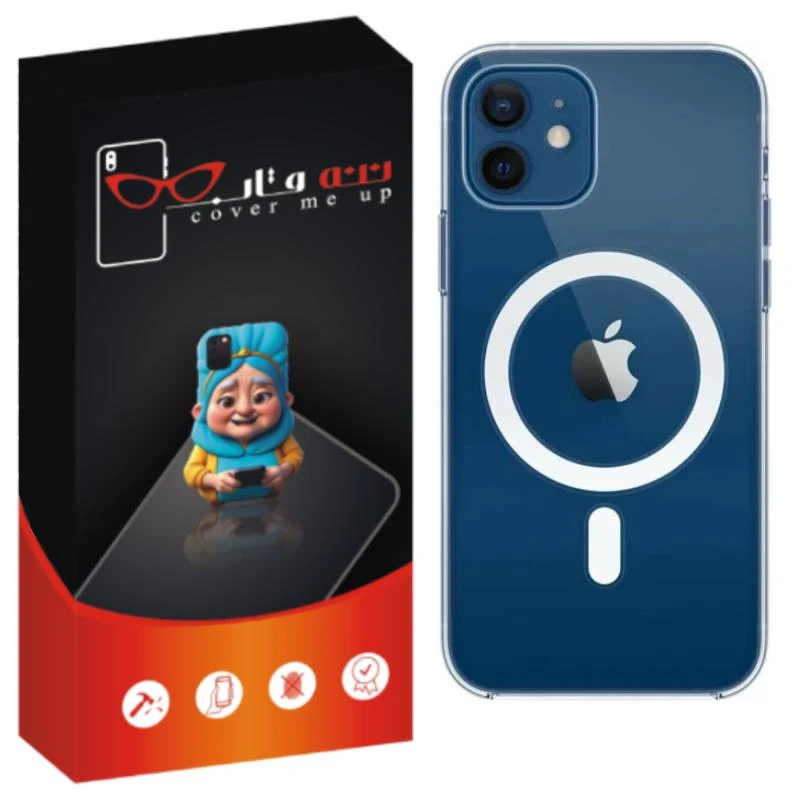 کاور ننه قاب مدل مگ سیف طرح ژله ای مناسب برای گوشی موبایل اپل iPhone 12 mini