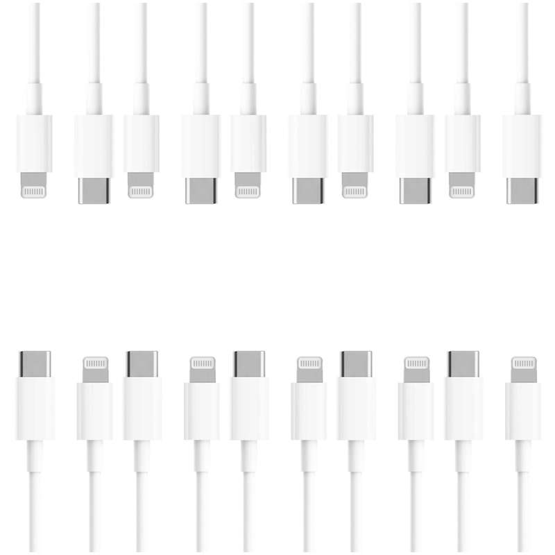 کابل تبدیل USB-C به لایتنینگ مدل A2 طول 1 متر بسته 10 عددی