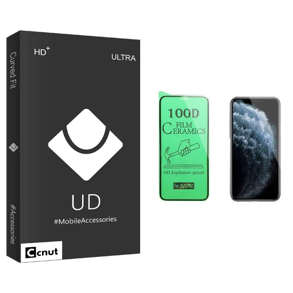محافظ صفحه نمایش سرامیکی کوکونات مدل UD Black مناسب برای گوشی موبایل اپل iPhone 11 Pro