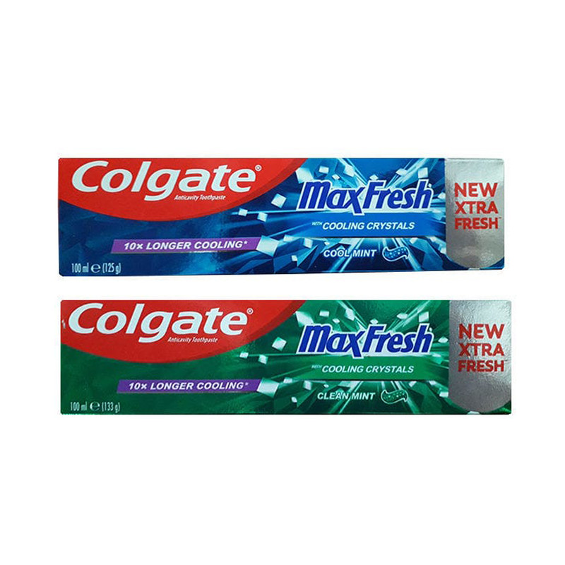 خمیر دندان کلگیت مدل Max Fresh New Extra حجم 100 میلی لیتر مجموعه 2 عددی خمیر دندان کلگیت مدل Max Fresh New Extra حجم 100 میلی لیتر مجموعه 2 عددی