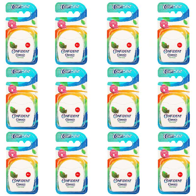 نخ دندان کانفیدنت مدل کلاسیک مجموعه 12 عددی