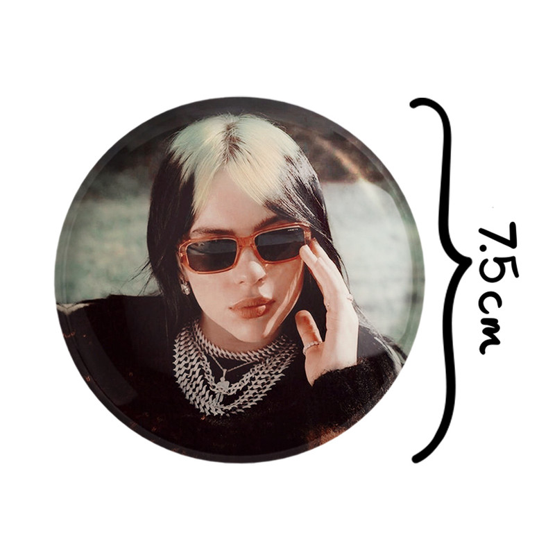 آینه جیبی خندالو طرح بیلی آیلیش Billie Eilish مدل تاشو کد 2760