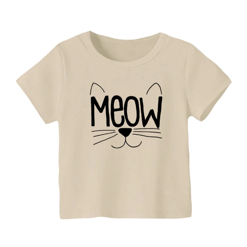 تی شرت آستین کوتاه بچگانه مدل گربه کد ۱۰