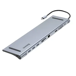 هاب 10 پورت USB-C باسئوس مدل CATSX-F0G 4K