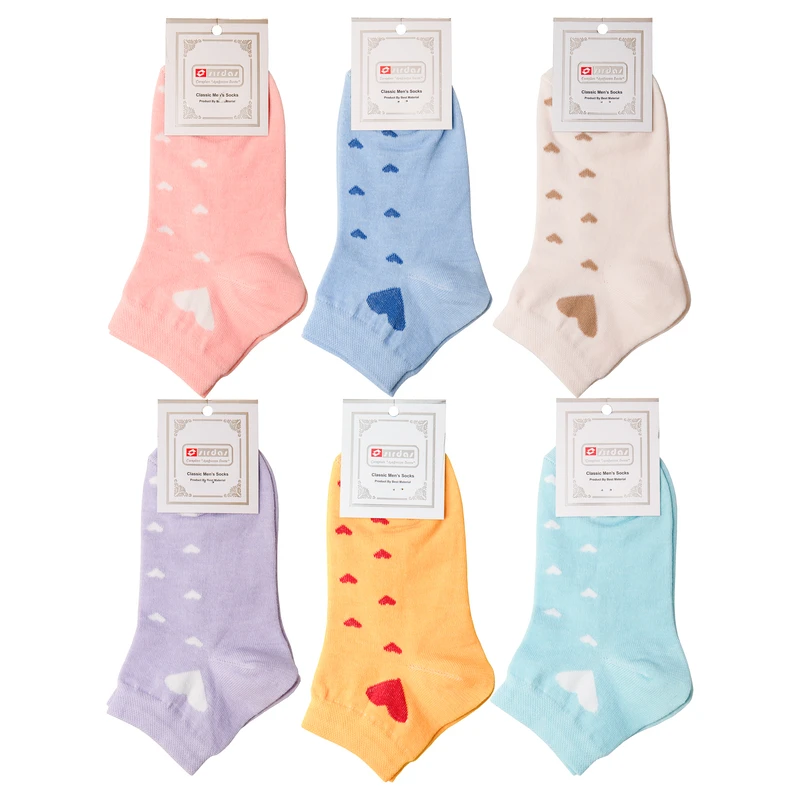 جوراب ساق کوتاه دخترانه سیرداش مدل SD604 مجموعه 6 عددی