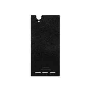 MAHOOT Black-Leather Cover Sticker for Sony Xperia T2 Ultra