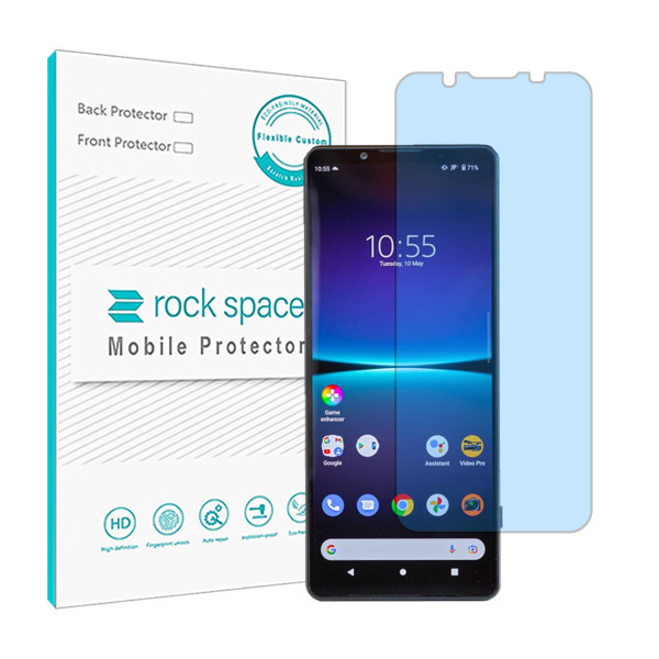محافظ صفحه نمایش ضد اشعه آبی راک اسپیس مدل HyBLU مناسب برای گوشی موبایل سونی Xperia 1 IV