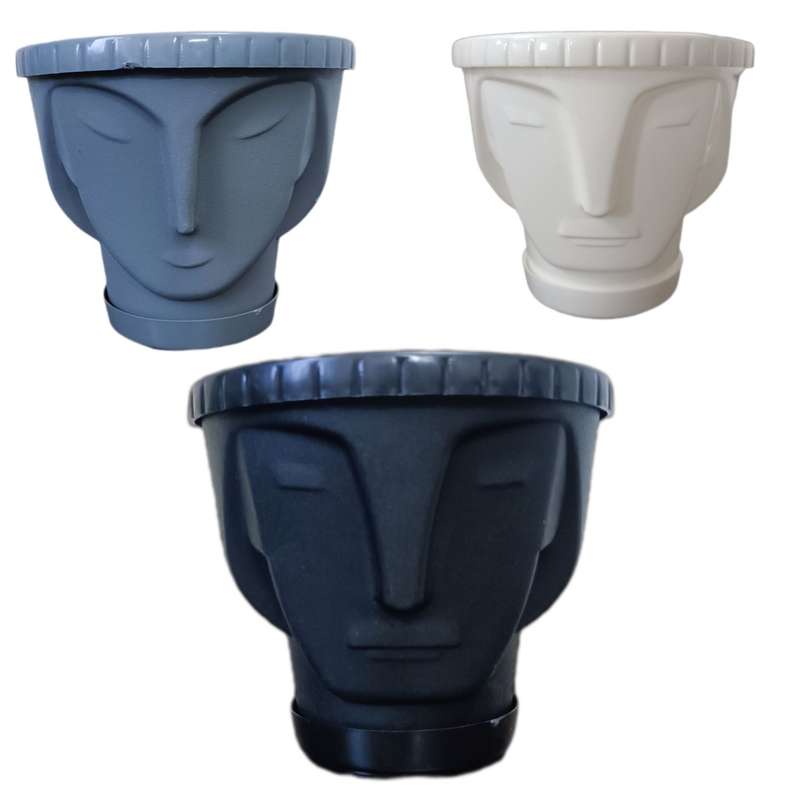 گلدان طرح چهره بسته سه عددی گلدان طرح چهره بسته سه عددی