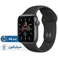 ساعت هوشمند اپل واچ سری SE 2021 مدل 44mm Aluminum Case with Sport silicone Band 