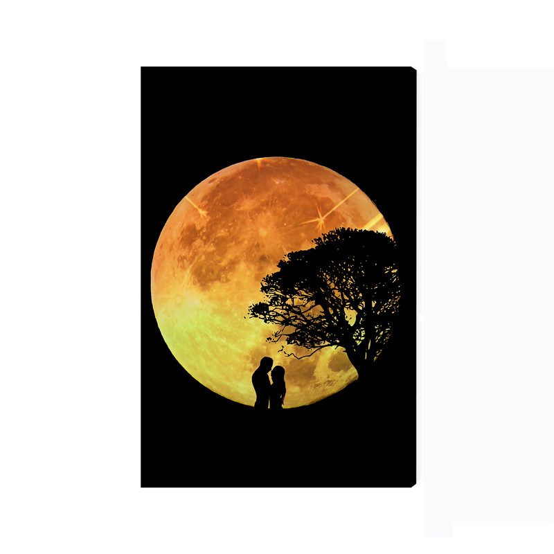 تابلو شاسی عرش مدل فانتزی منظره ماه عاشقانه کد As3671