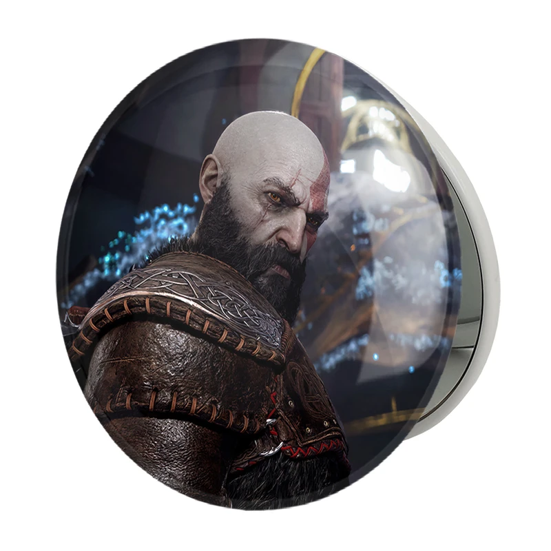 آینه جیبی خندالو طرح کریتوس براک اتریوس گاد آف وار مدل تاشو کد 30409