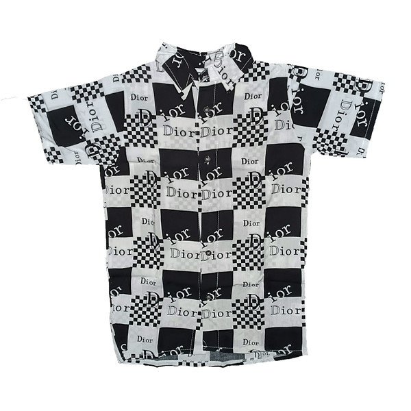 پیراهن پسرانه مدل چهارخانه شطرنجی کد 128