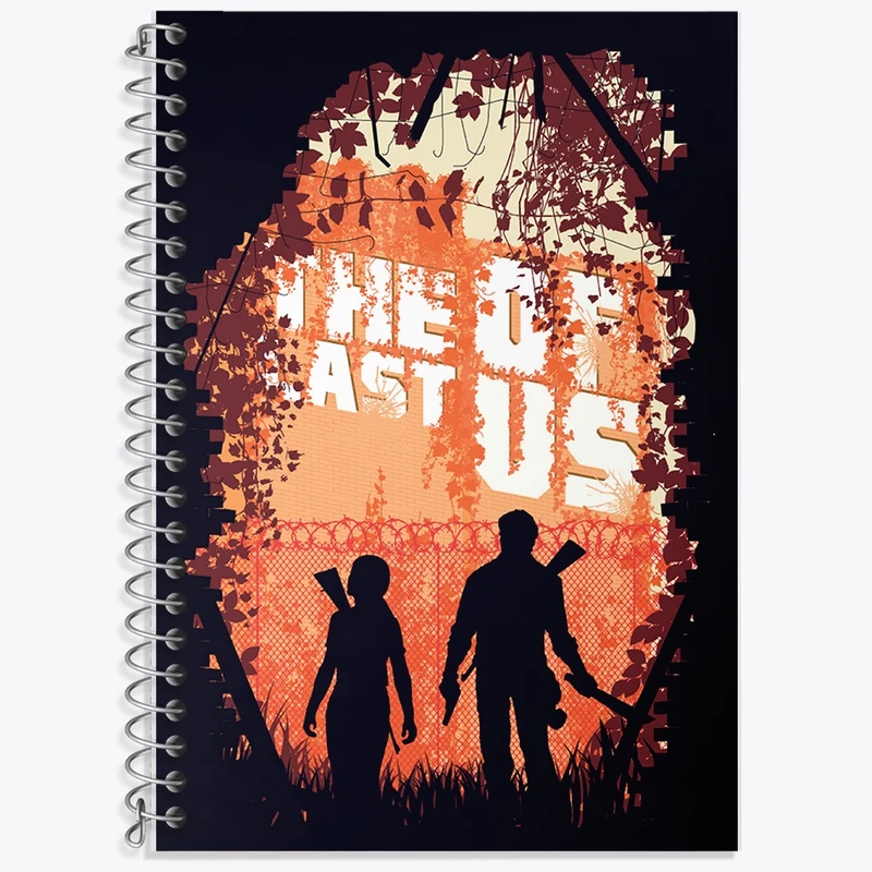 دفتر زبان 50 برگ خندالو مدل دو خط طرح لست آف آس (The Last Of Us) کد F1683