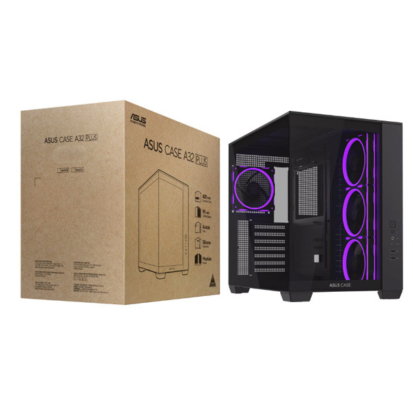 کیس کامپیوتر گیمینگ ایسوس مدل A32 PLUS ARGB TG BK