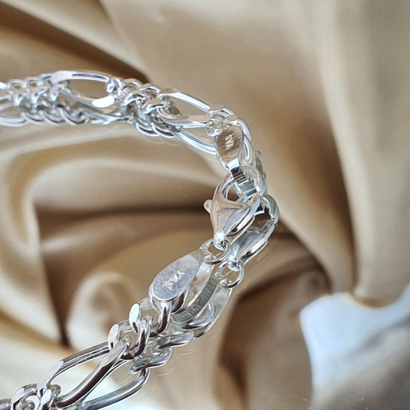 زنجیر نقره مردانه مدل فیگارو ایتالیایی کد arm5701 زنجیر نقره مردانه مدل فیگارو ایتالیایی کد arm5701