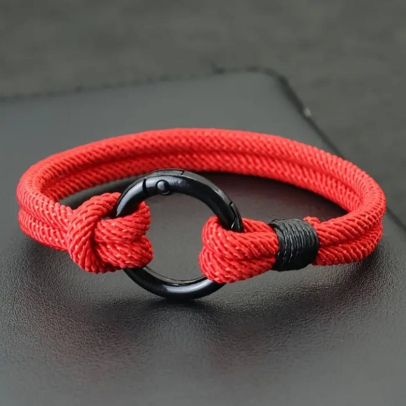 دستبند مردانه مدل پاراکورد حلقه ای کد 0369