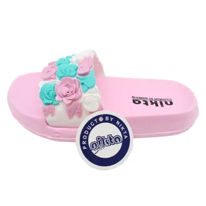 دمپایی نیکتا مدل گل برجسته کد K1 497 رنگ صورتی