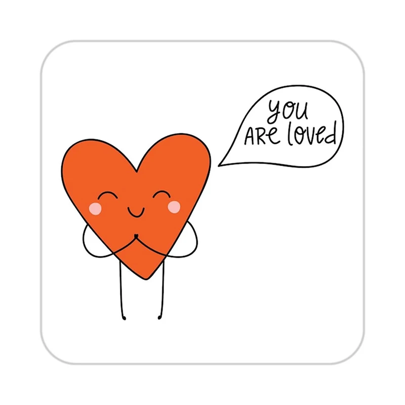 زیر لیوانی کاکتی طرح عاشقانه مدل mp36655