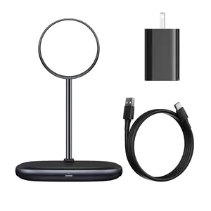 داک شارژر بی سیم بیسوس مدل Swan 2-in-1 به همراه شارژر و کابل usb-c
