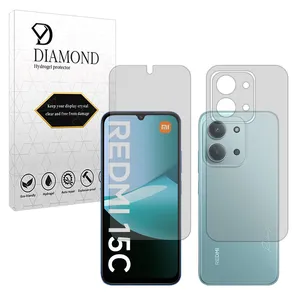 Diamond Tough model matte screen protector suitable for Xiaomi Redmi 15C mobile phone along with the back protector 