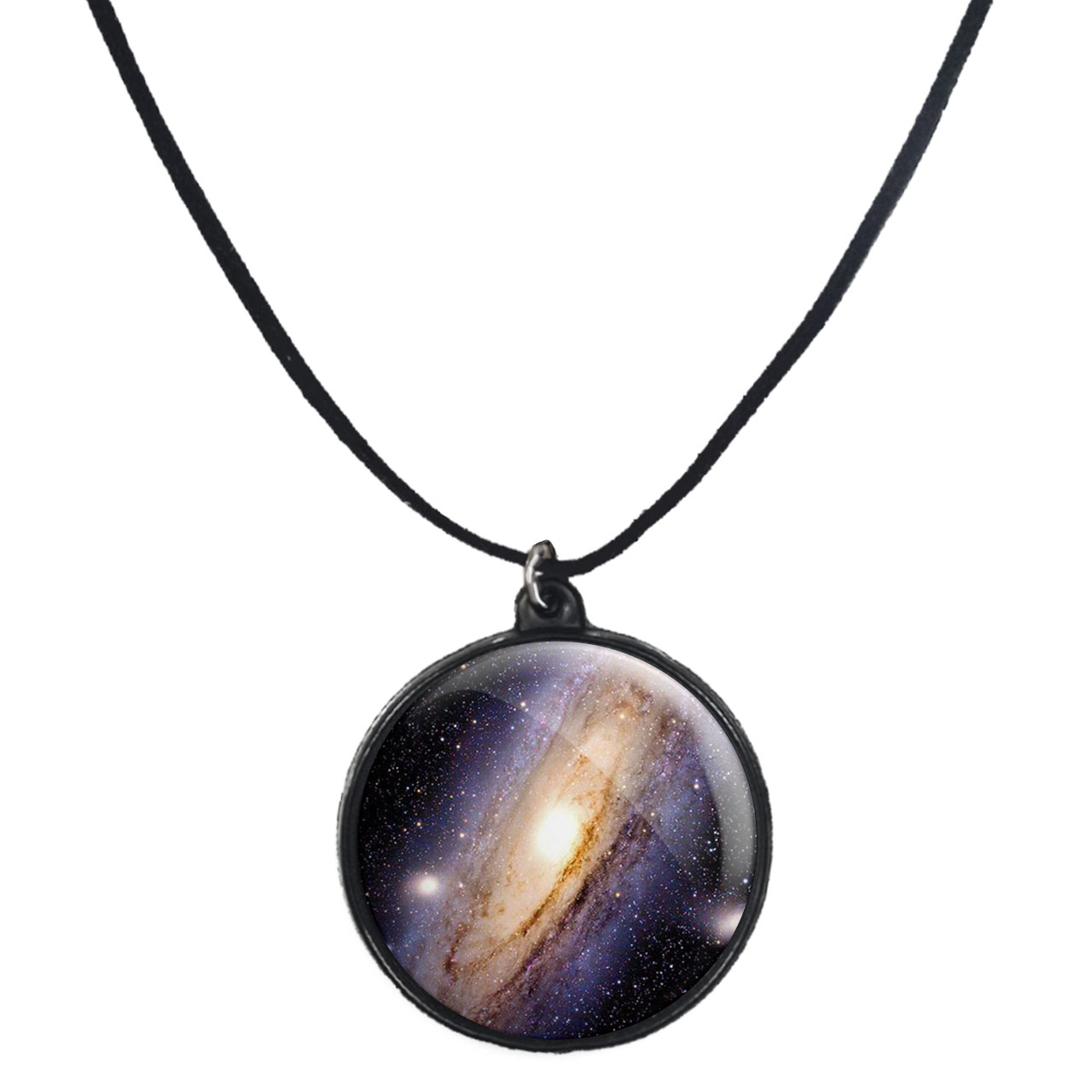 گردنبند پرمانه طرح کهکشان کد pmb.23937 مدل دو طرفه