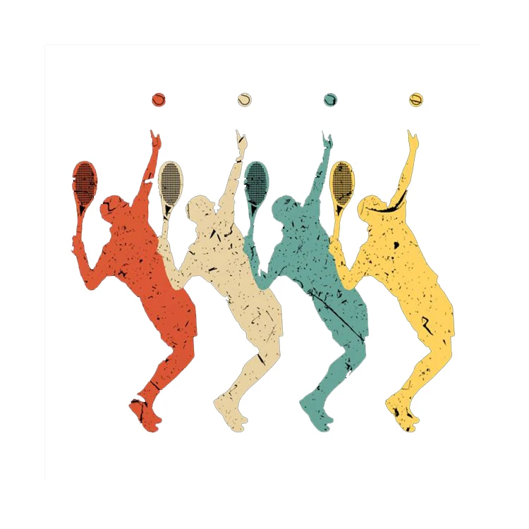 استیکر پارچه و لباس پاد آفرین مدل رشته ورزشی تنیس کد 4225